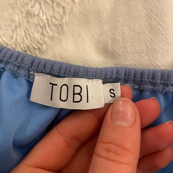 Tobi Light Blue Crochet Boho Sleeveless Maxi Dress - Picture 6 of 12